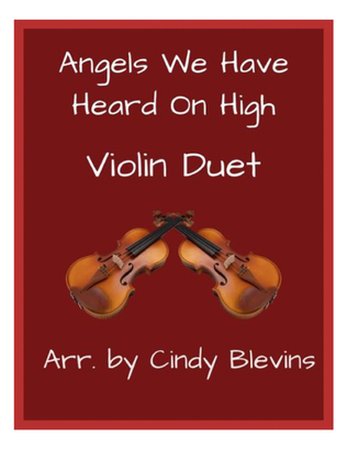 Book cover for Angels We Have Heard On High, for Violin Duet