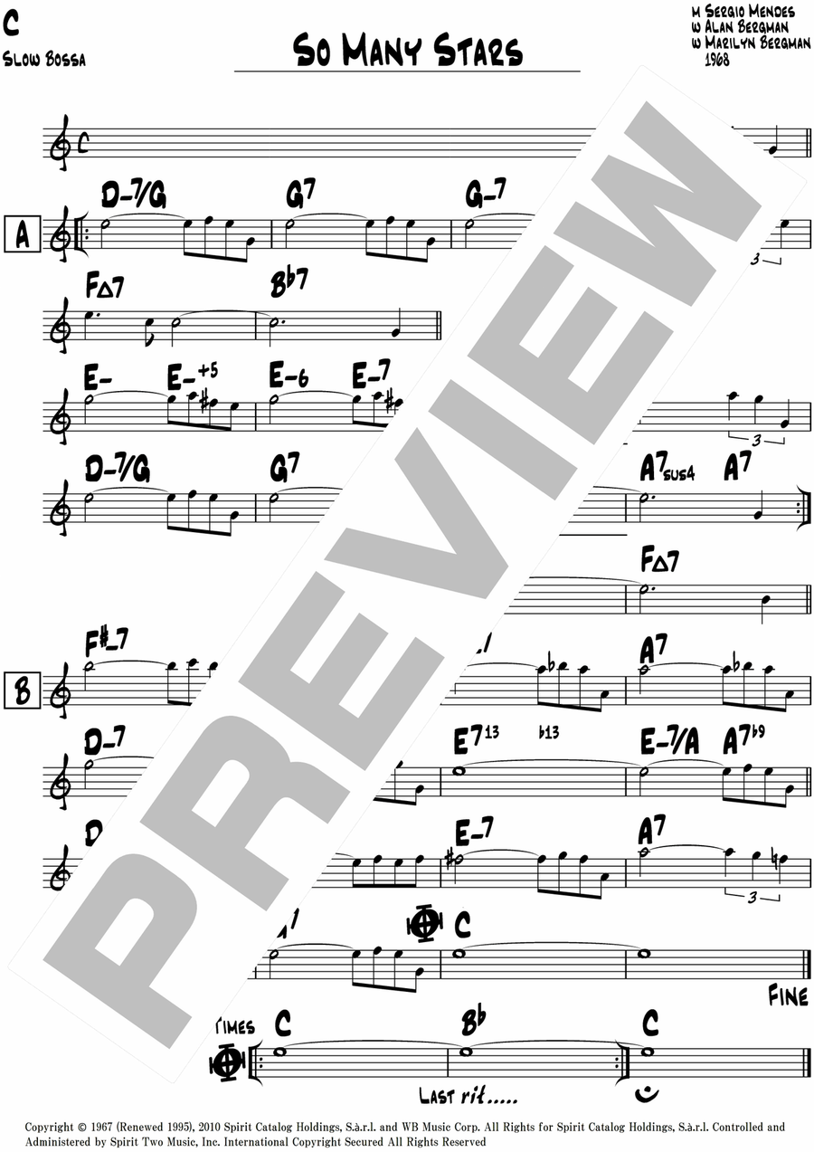 So Many Stars Piano scores gallery preview page 2