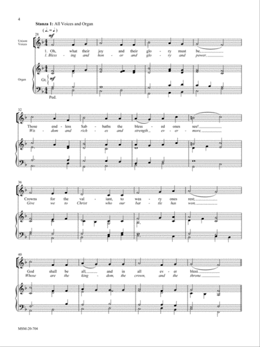 Oh, What Their Joy (O quanta qualia) 4-Part scores gallery preview page 3