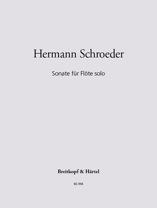 Book cover for Sonata for flute solo
