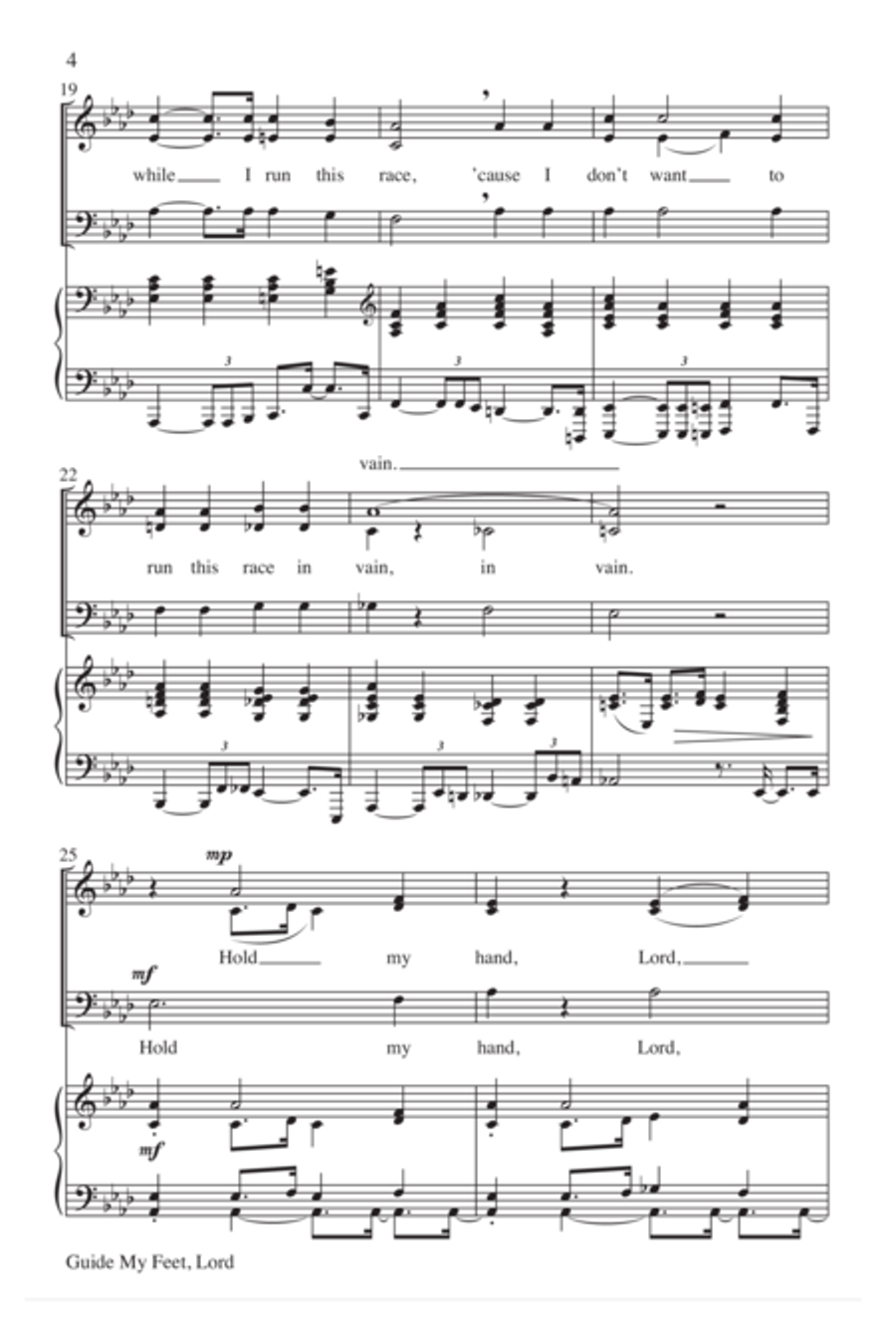 Guide My Feet, Lord 4-Part scores gallery preview page 4