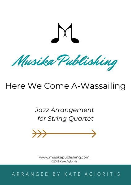 Here We Come A-Wassailing - Jazz Carol for String Quartet image number null