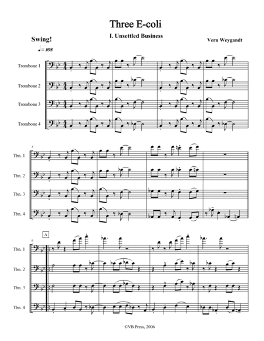 10 Brief Trombone Quartets Trombone Quartet scores gallery preview page 2