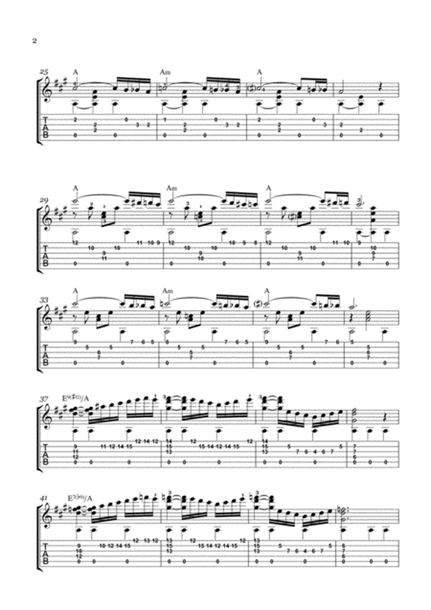 "Song of India / Песня индийского гостя" - guitar arrangement with TAB and chord symbols image number null