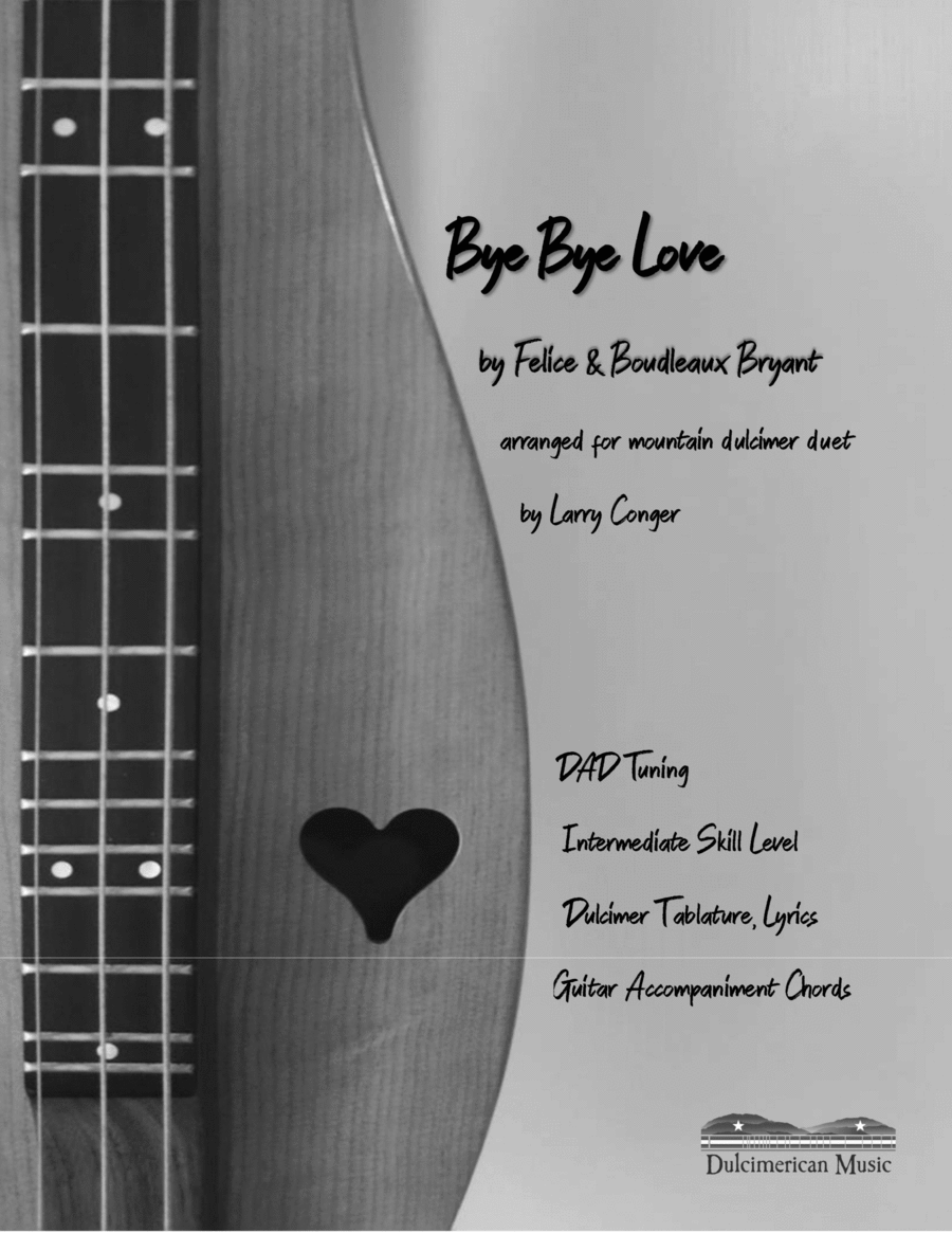 Bye Bye Love Dulcimer scores gallery preview page 1