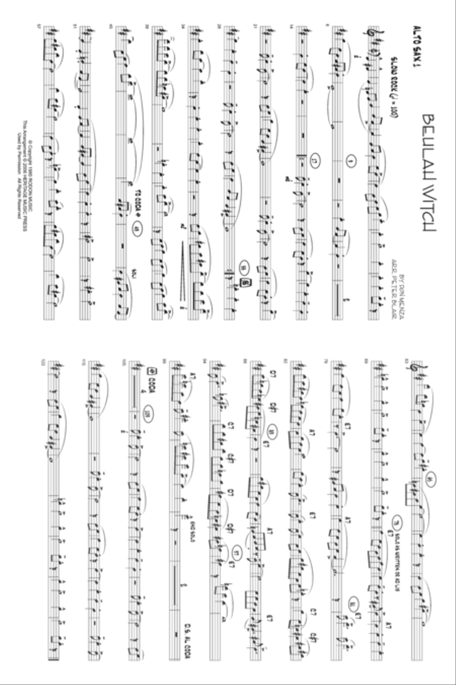 Beulah Witch Beulah Witch Jazz Ensemble scores gallery preview page 1
