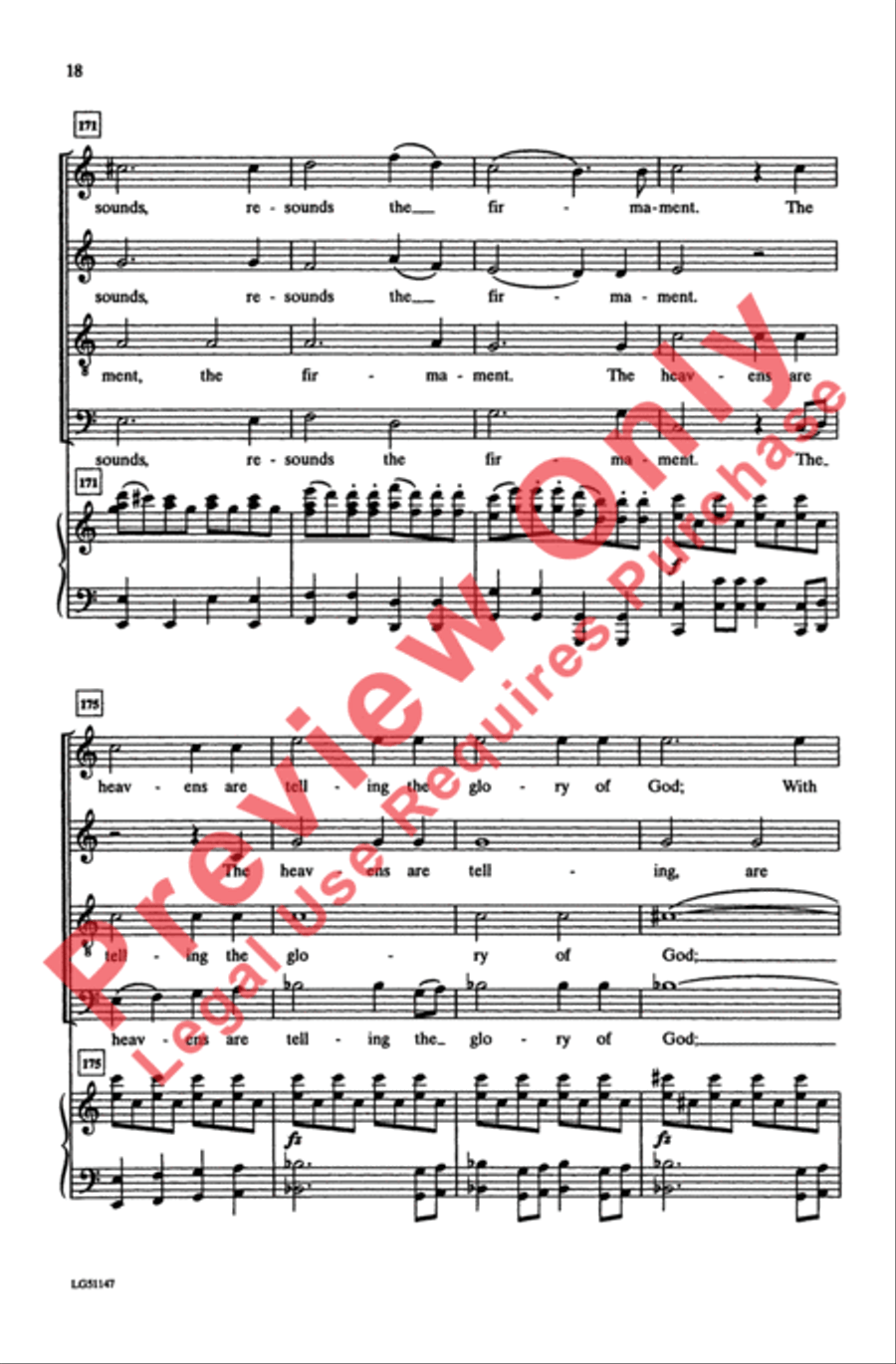 The Heavens Are Telling The Heavens Are Telling 4-Part scores gallery preview page 18