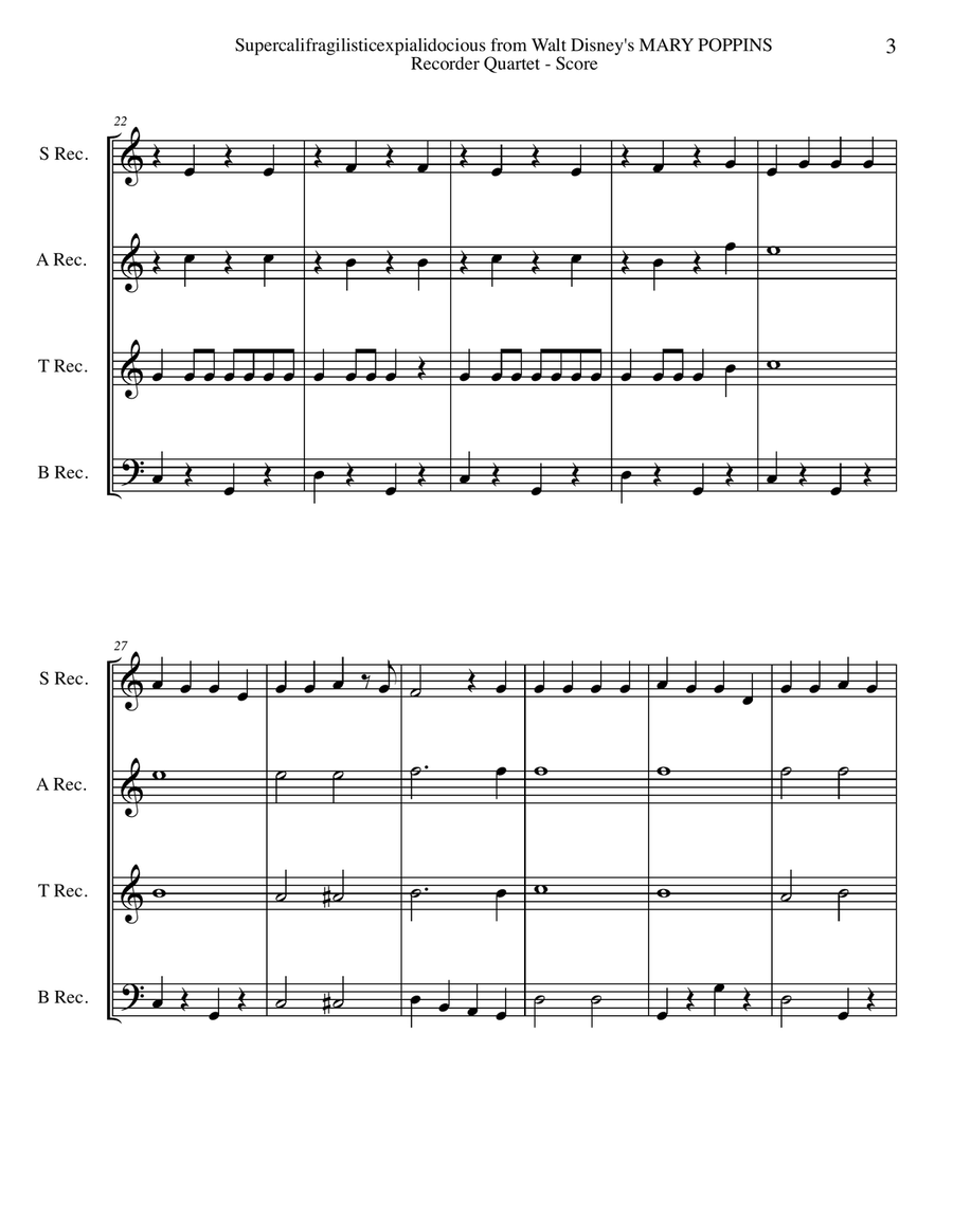 Supercalifragilisticexpialidocious from Walt Disney's MARY POPPINS Small Ensemble scores gallery preview page 3