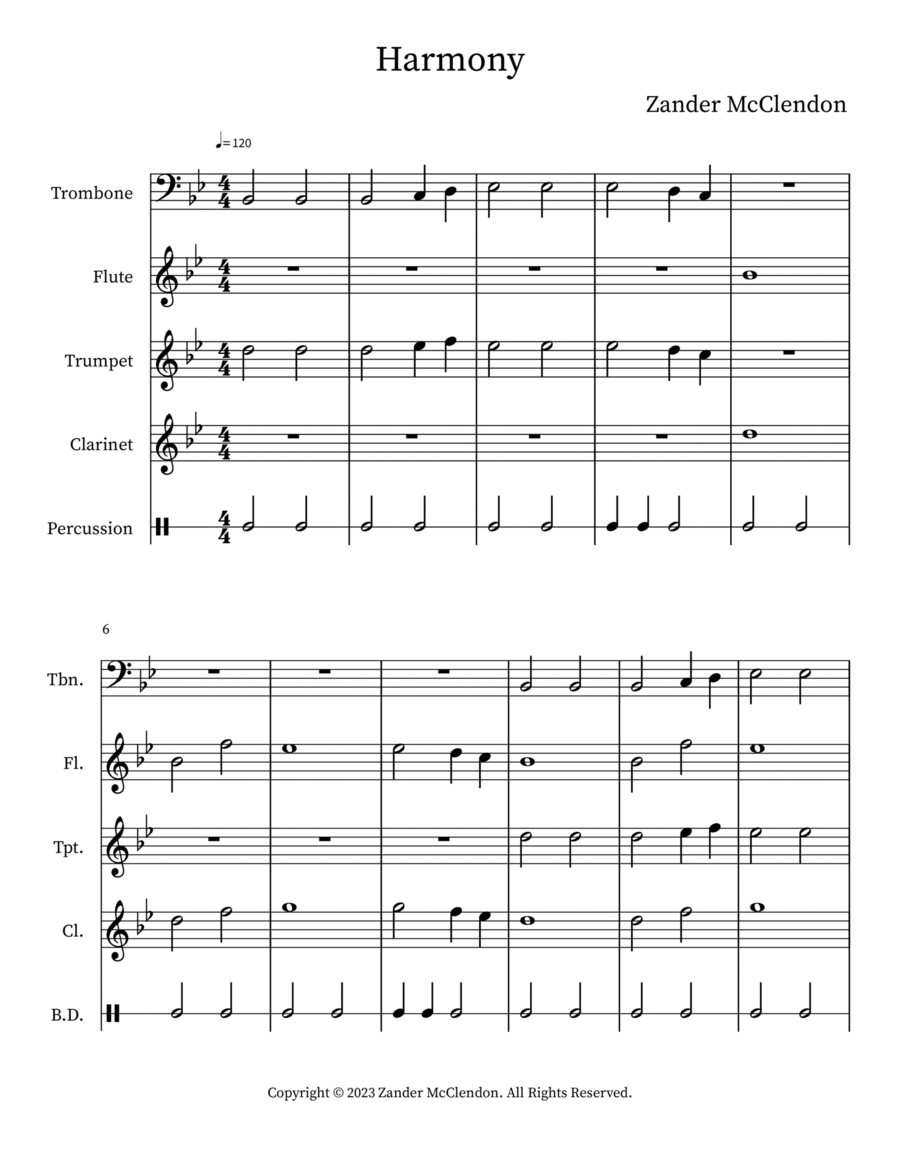 Harmony Harmony Clarinet scores gallery preview page 1