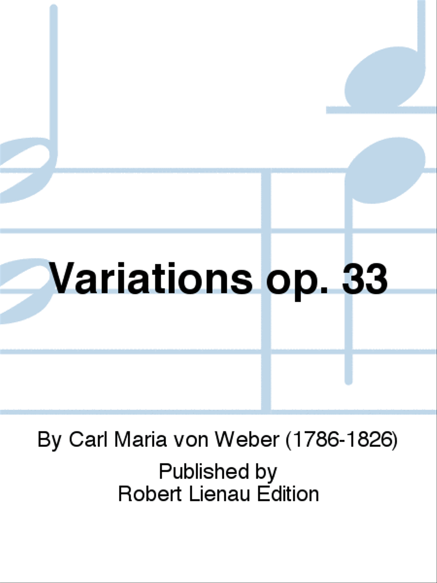 Variations Op. 33 B-Flat Clarinet scores gallery preview page 1