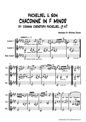 'Pachelbel & Son' for Clarinet Trio (1st movt) & Clarinet Quartet (2nd movt).