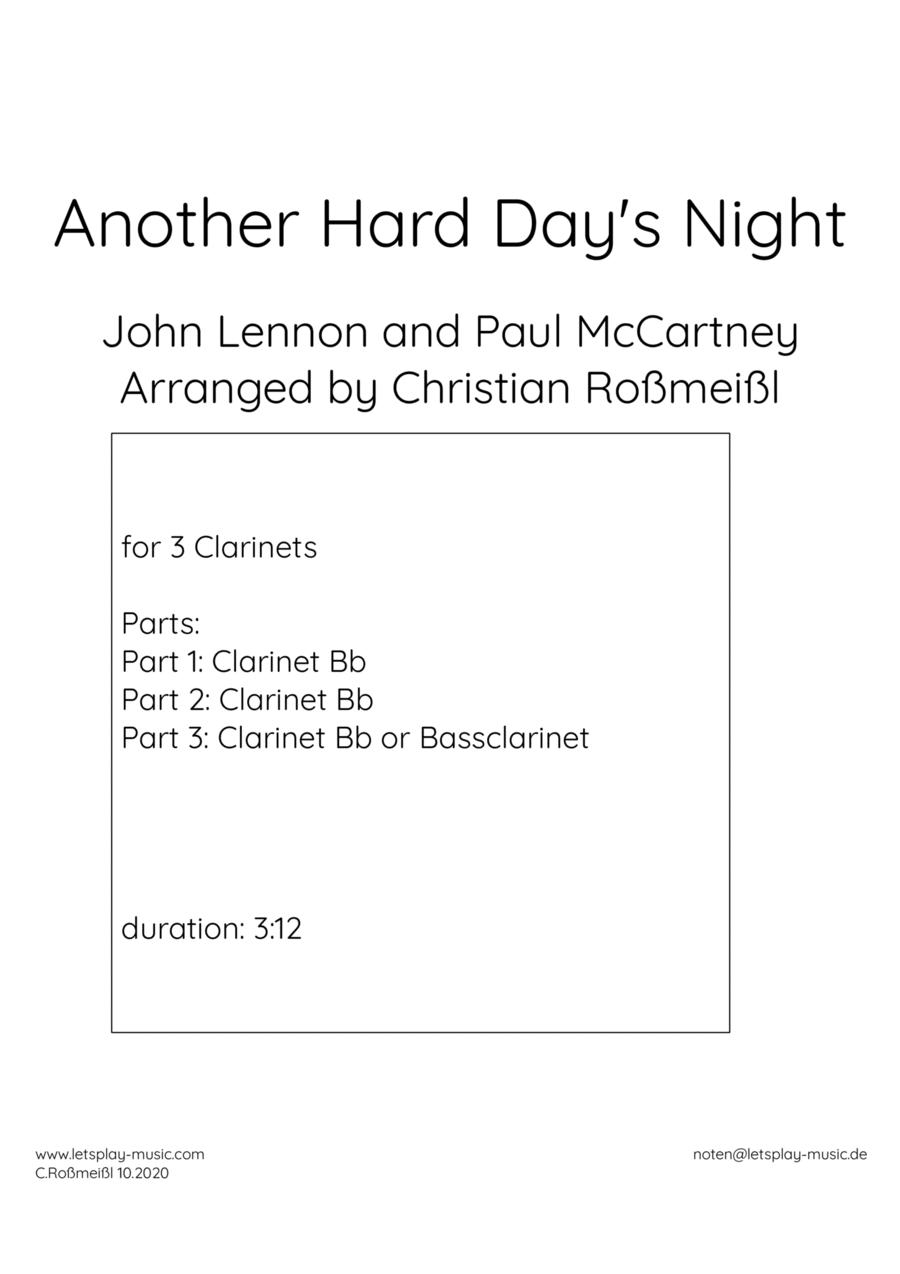 A Hard Day's Night A Hard Day's Night Woodwind Trio scores gallery preview page 1
