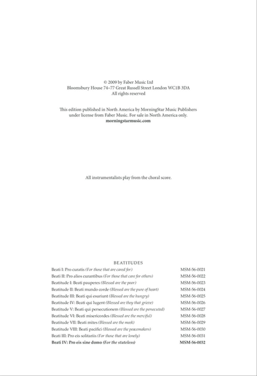 Beati IV: Pro eis sine domo (For the stateless) SSAA scores gallery preview page 3