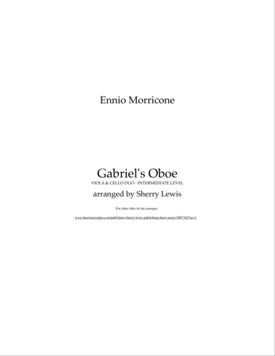Gabriel's Oboe Gabriel's Oboe Cello scores gallery preview page 2