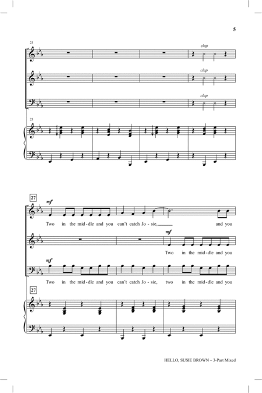 Hello, Susie Brown Hello, Susie Brown 3-Part scores gallery preview page 4