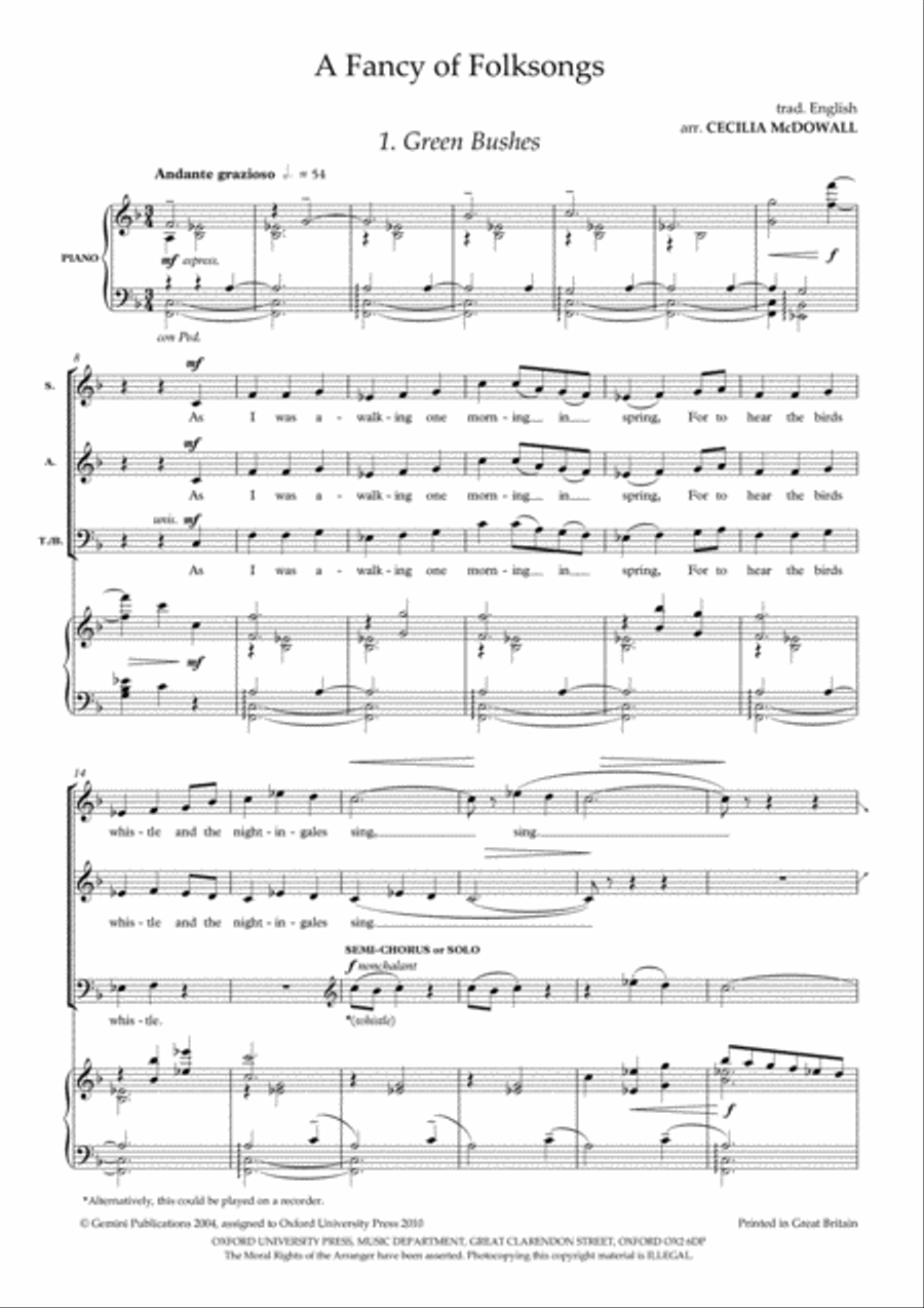 A Fancy of Folksongs A Fancy of Folksongs 4-Part scores gallery preview page 10