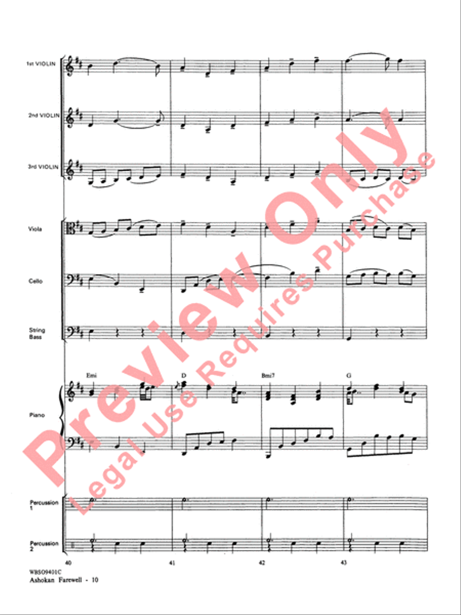 Ashokan Farewell String Orchestra scores gallery preview page 11