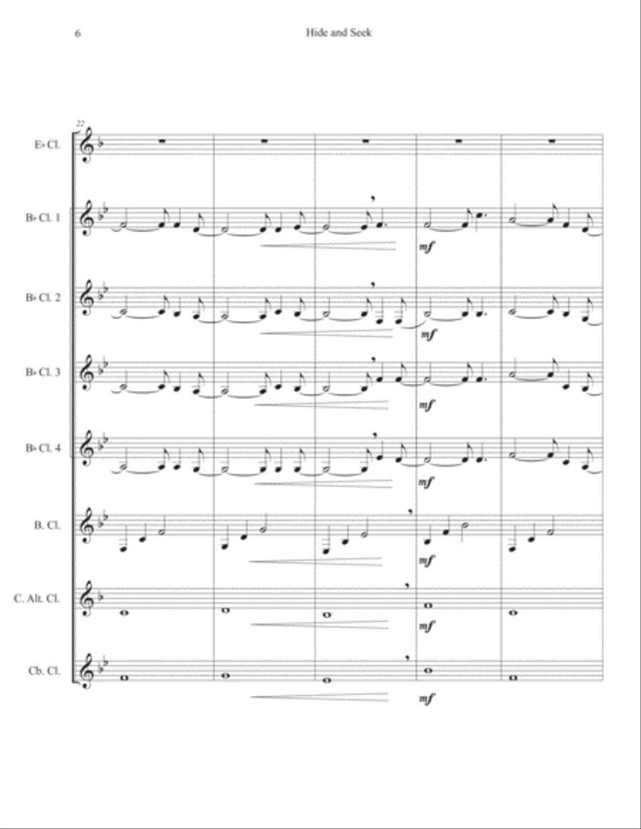 Hide And Seek Woodwind Ensemble scores gallery preview page 6