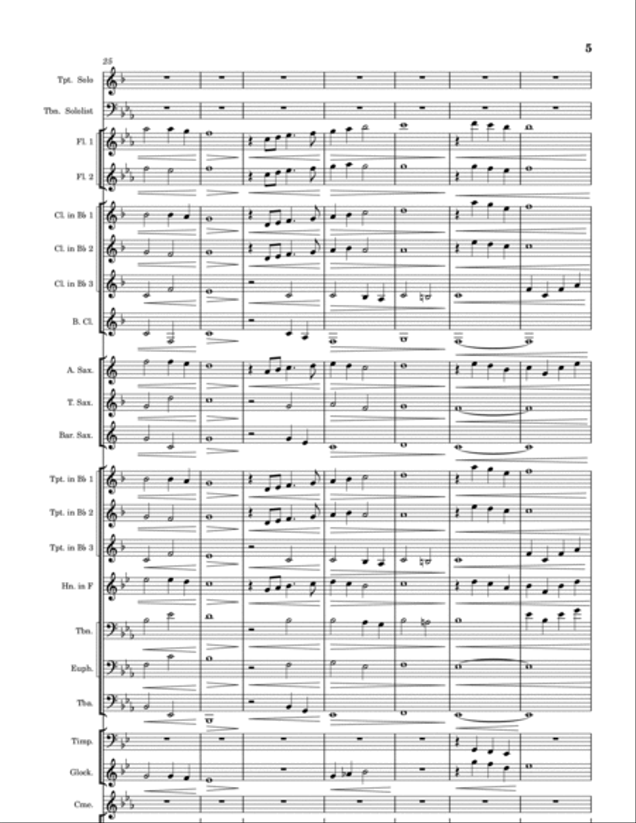 Lost and Found Concert Band scores gallery preview page 5