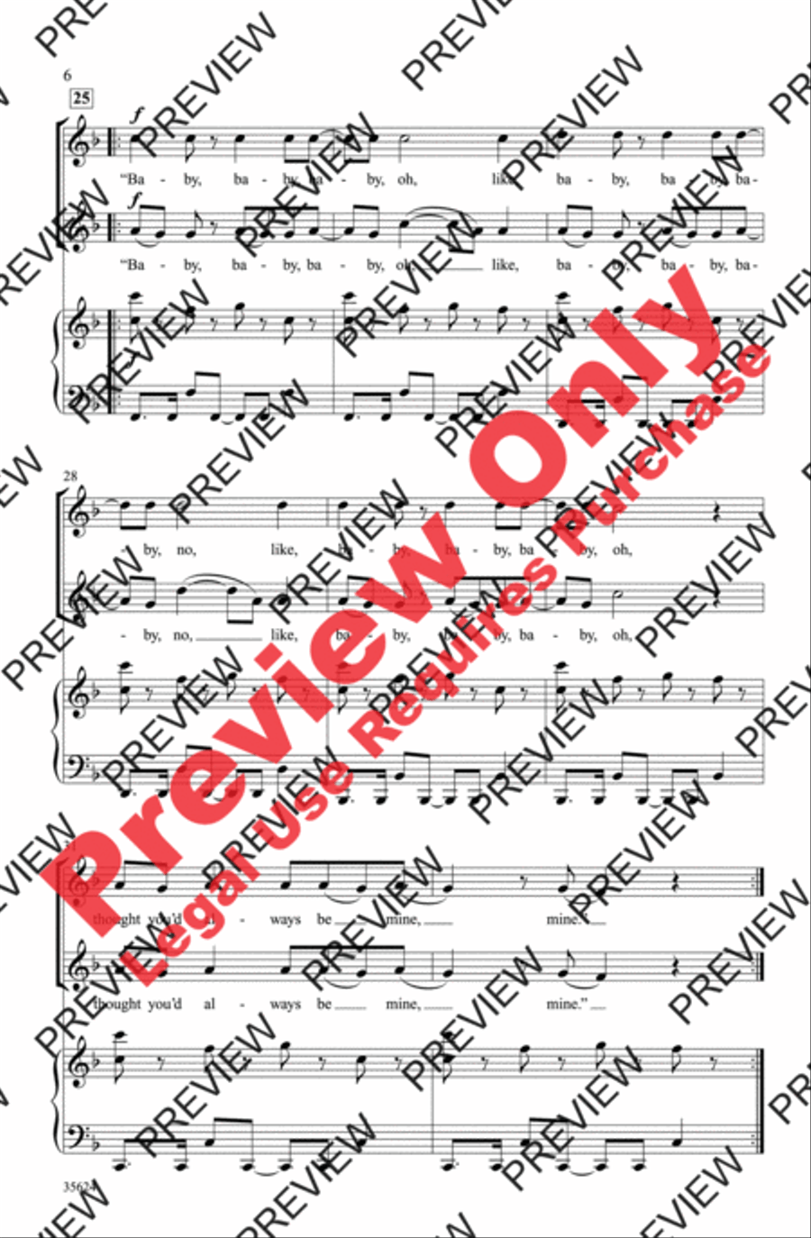 Baby! A Medley of Justin Bieber Hits 2-Part scores gallery preview page 6