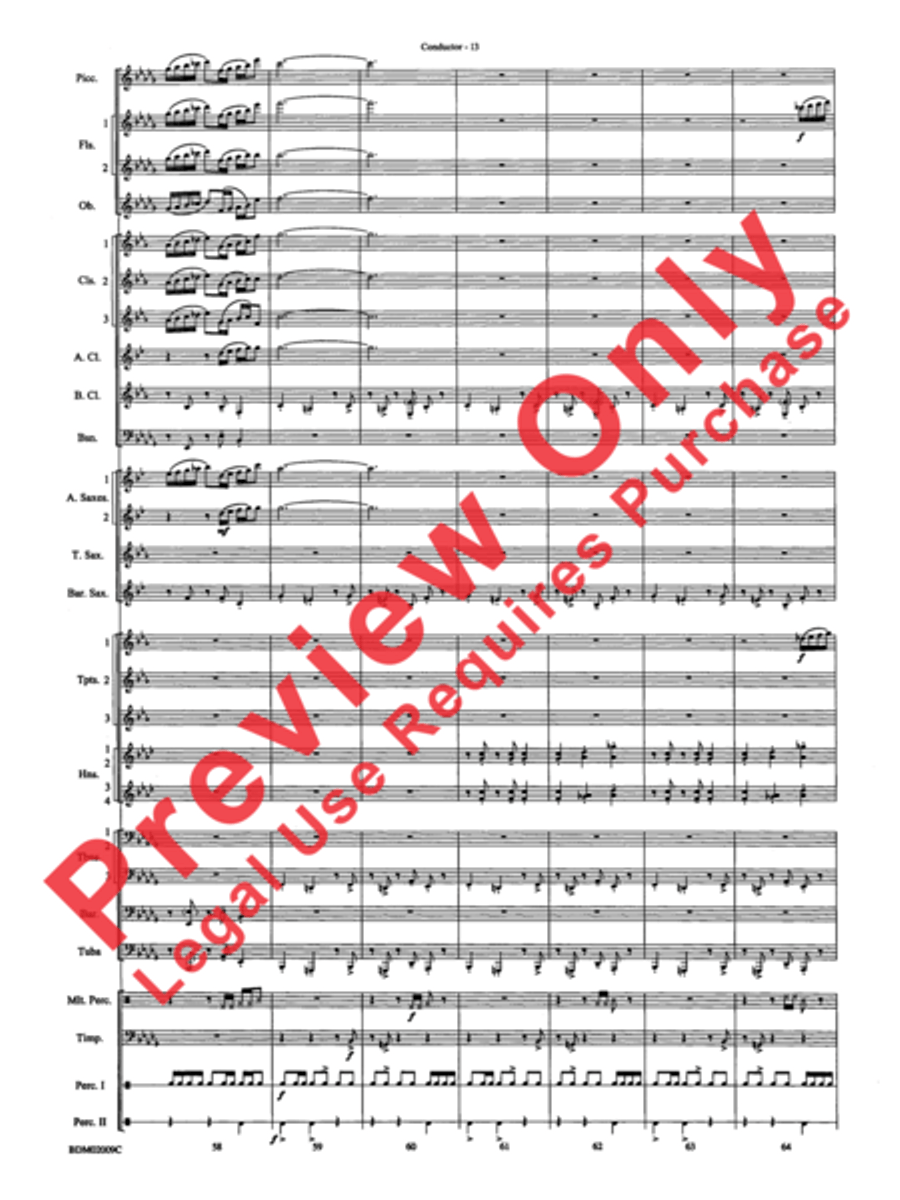 Thine Alabaster Cities Gleam (A Message of Hope for America) Concert Band scores gallery preview page 15