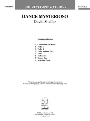 Dance Mysterioso: Score