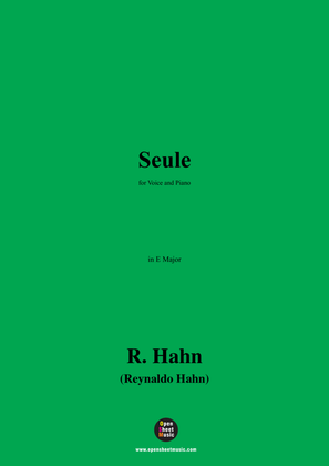 Book cover for R. Hahn-Seule,in E Major