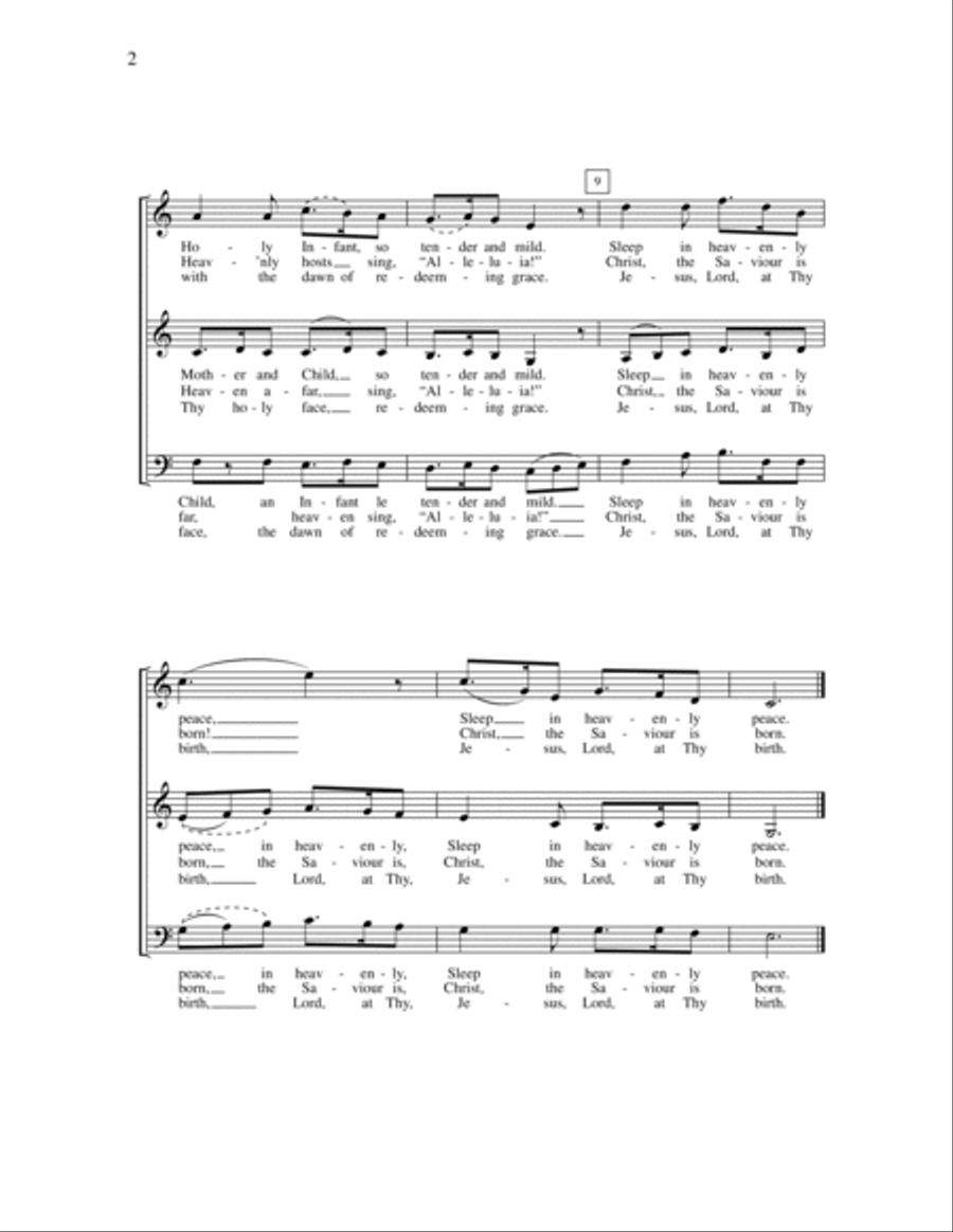 Silent Night 3-Part scores gallery preview page 2