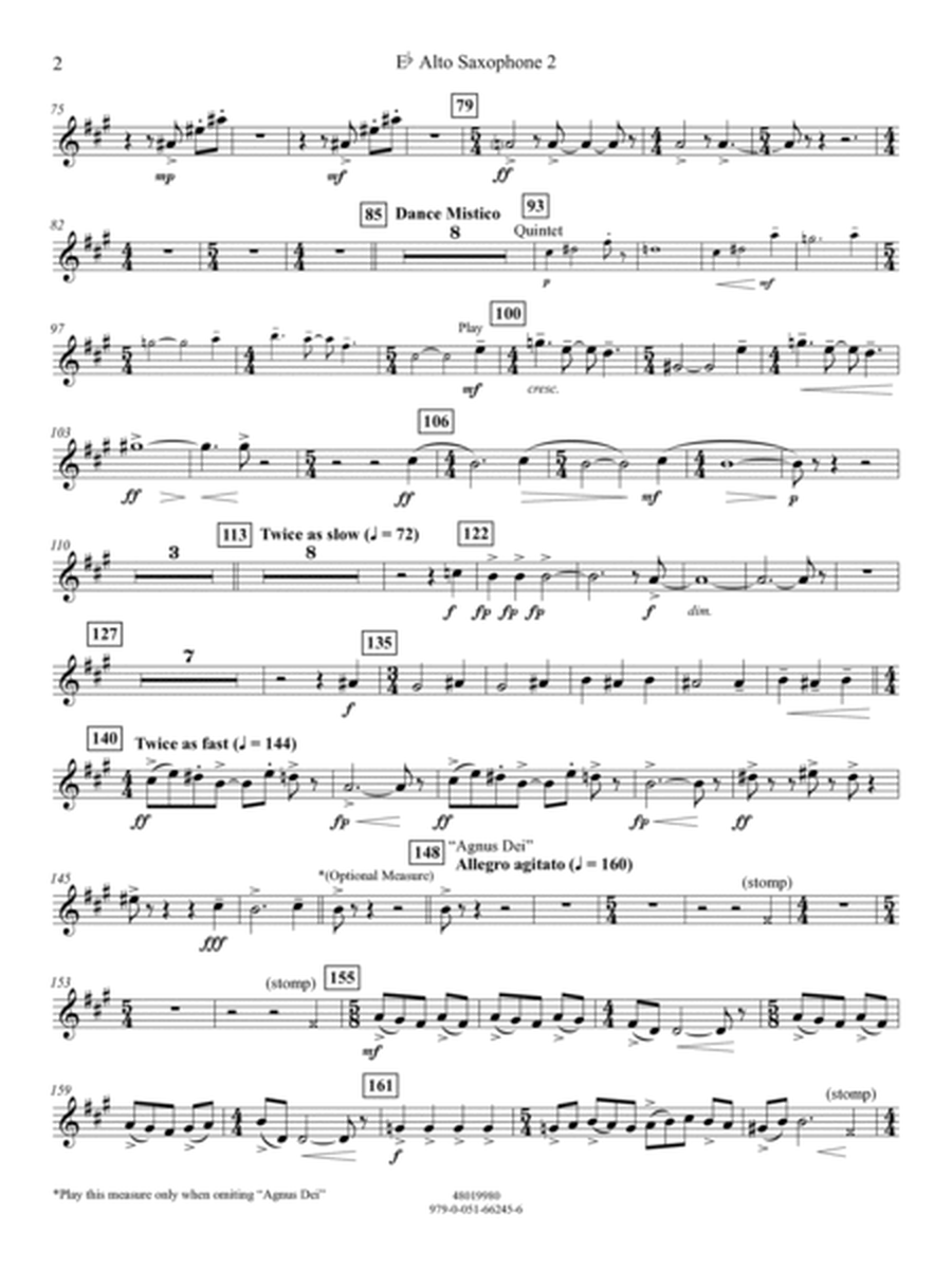 Suite from Mass (arr. Michael Sweeney) - Eb Alto Saxophone 2