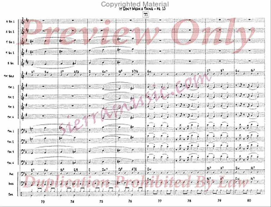 It Don't Mean a Thing If It Ain't Got That Swing Jazz Ensemble scores gallery preview page 11