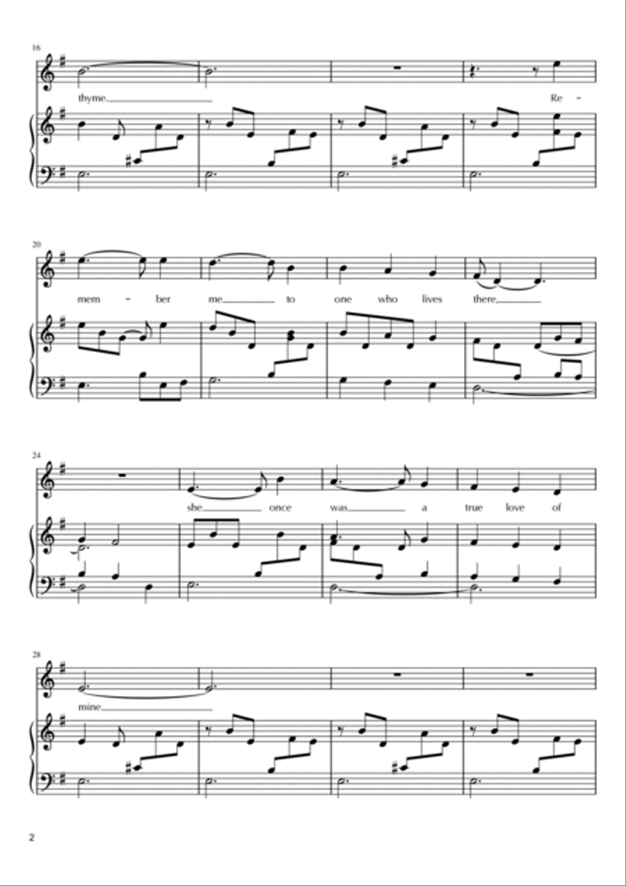 Scarborough Fair/canticle Voice scores gallery preview page 2