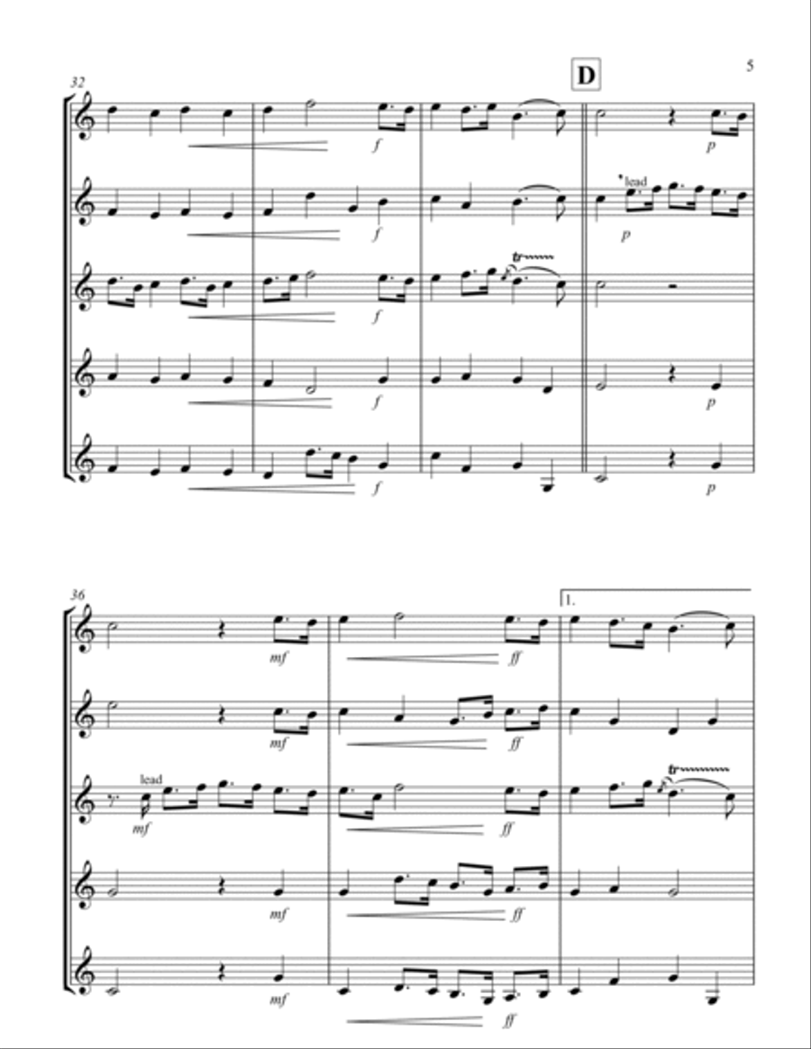 Heroic Music - A Suite of Twelve Marches (Complete) (Trumpet Quintet) Chamber Music scores gallery preview page 5