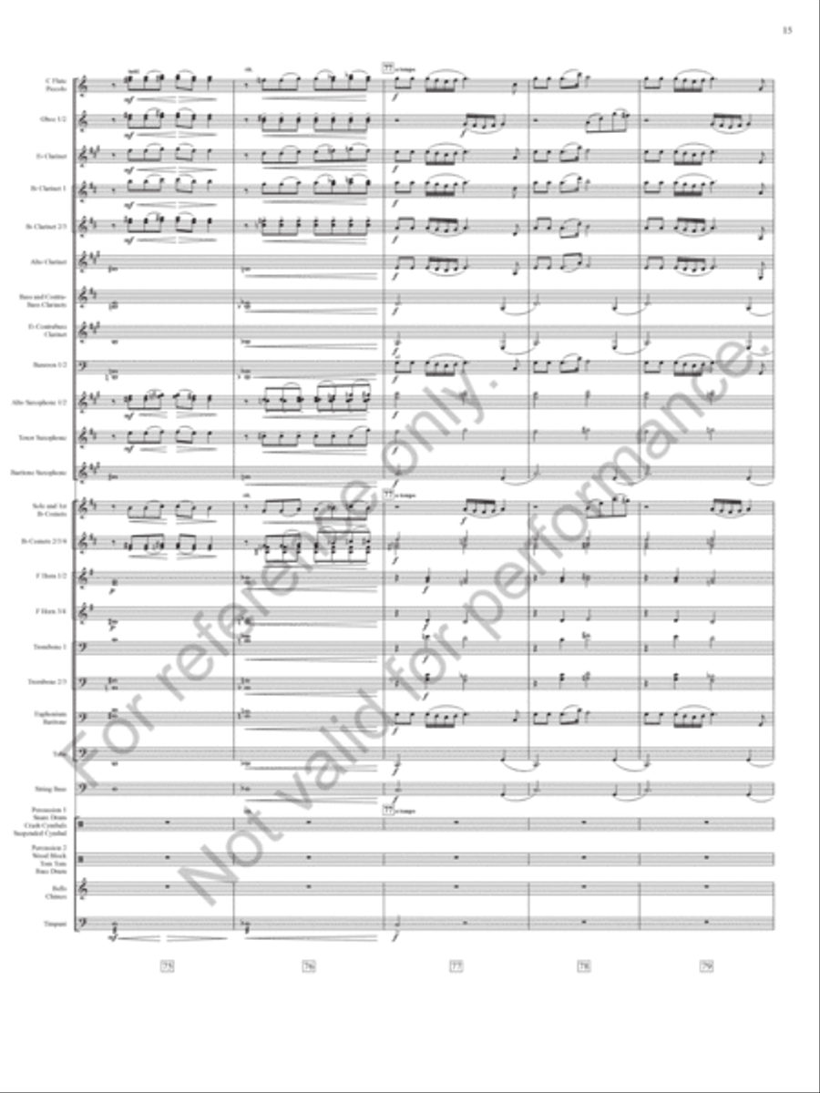 Emperata Overture Concert Band scores gallery preview page 16