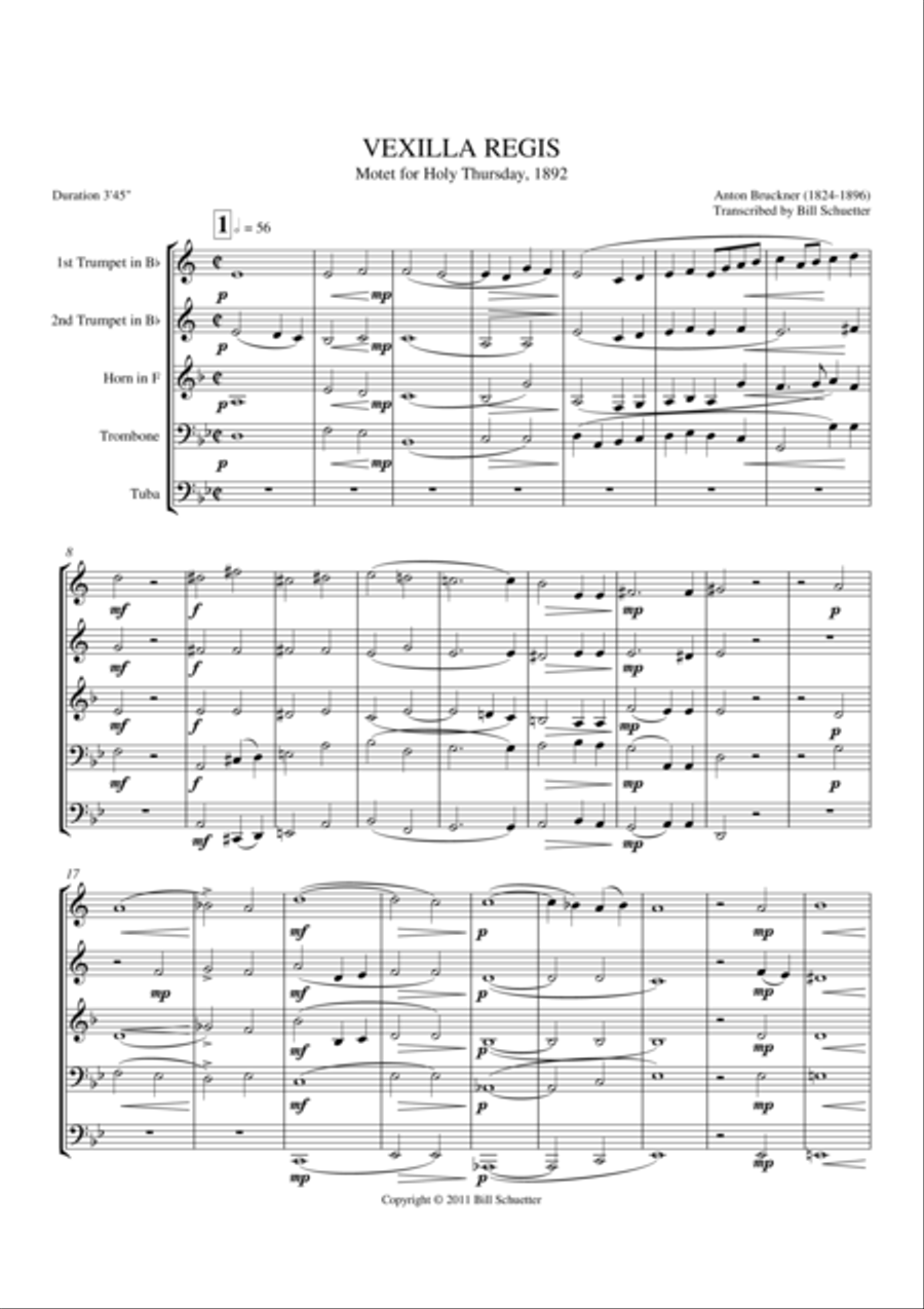Vexilla Regis Brass Quintet scores gallery preview page 2