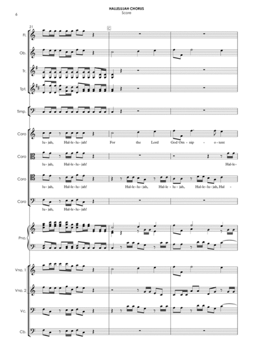 Hallelujah Chorus ("Messiah") - choir & chamber orchestra in C