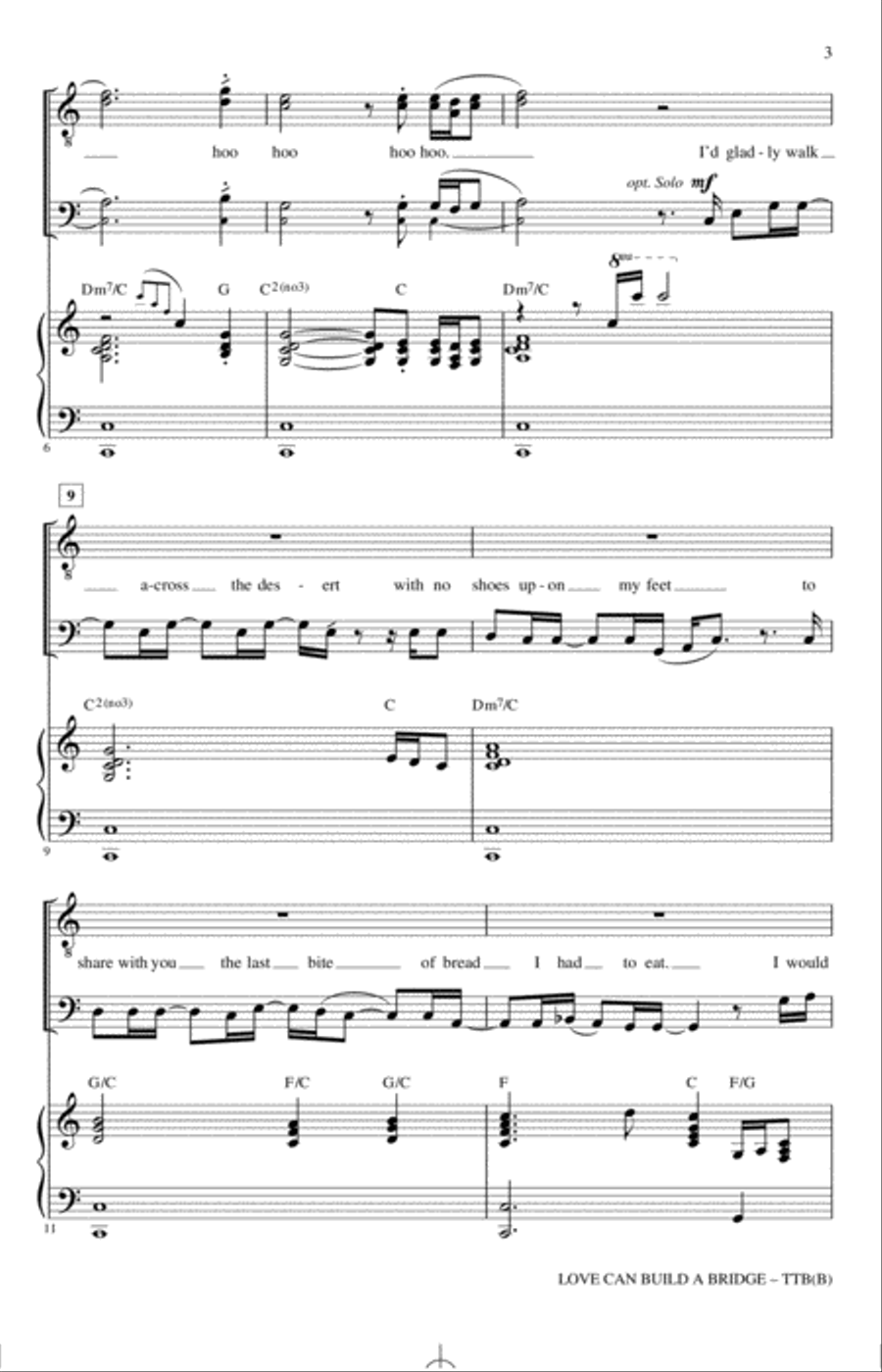 Love Can Build A Bridge (arr. Kirby Shaw) TTBB scores gallery preview page 2