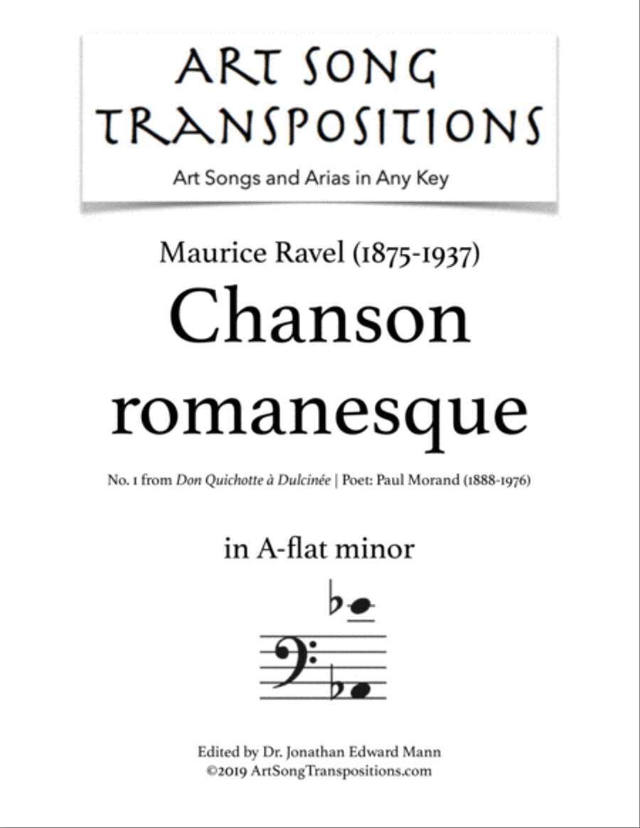 Chanson Romanesque Chanson Romanesque Voice scores gallery preview page 1