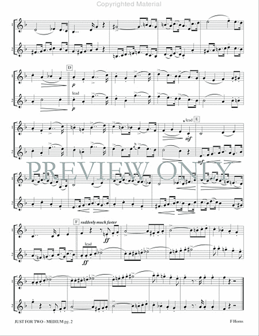 Just for Two Medium Just for Two Medium Small Ensemble scores gallery preview page 4
