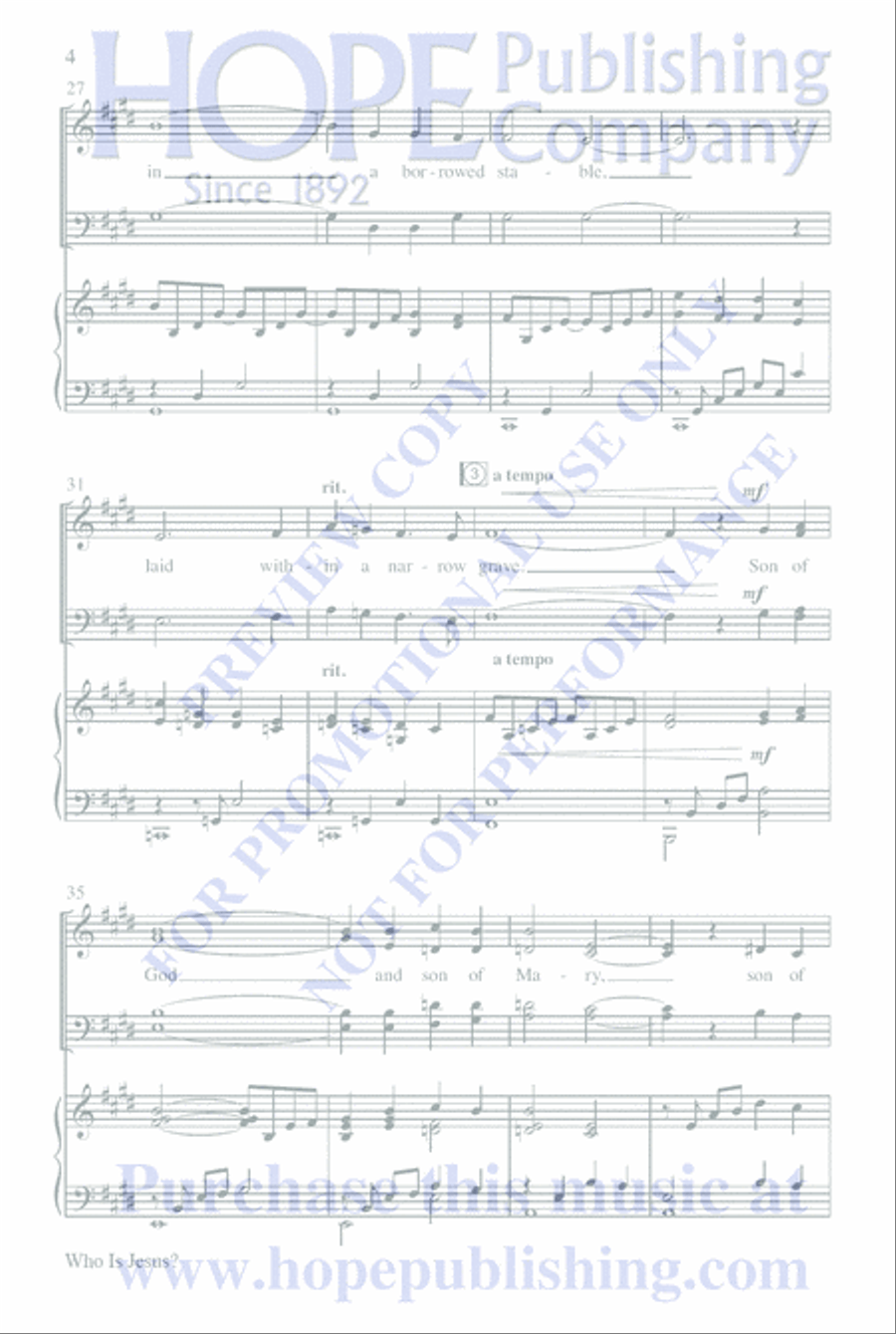 Who Is Jesus? 4-Part scores gallery preview page 8