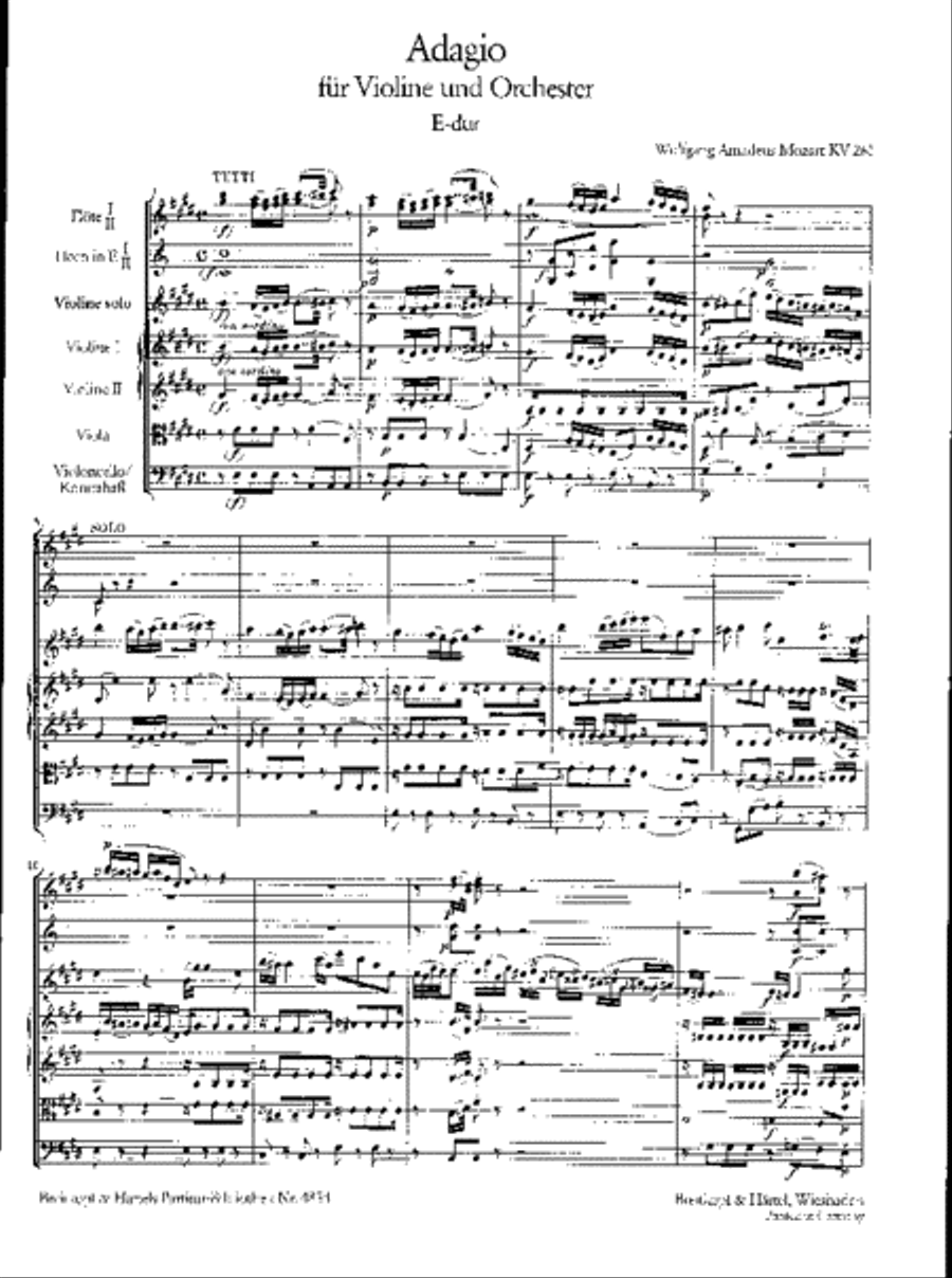 Adagio in E major K. 261