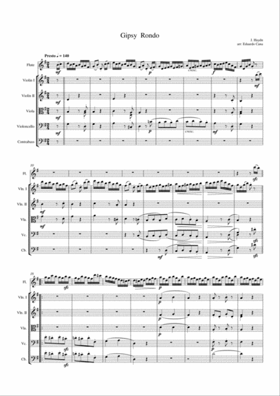 Gipsy Rondo Chamber Orchestra scores gallery preview page 1