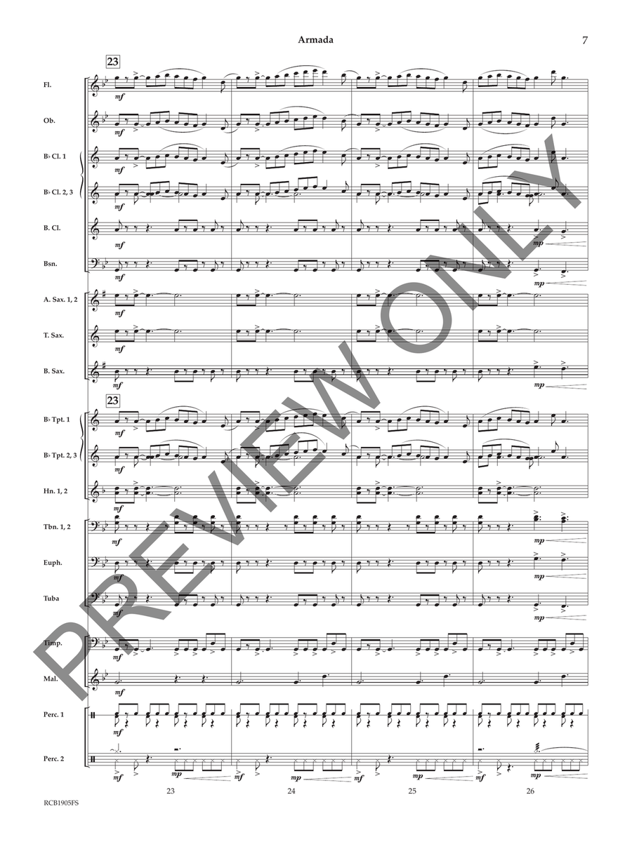 Armada (Score) Concert Band scores gallery preview page 8