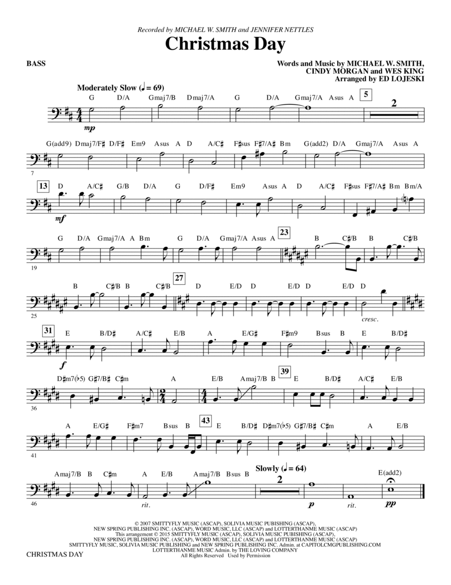 Christmas Day - Bass Choir scores gallery preview page 1