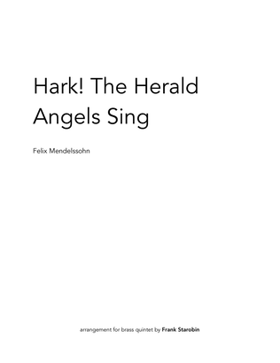 Hark! The Herald Angels Sing for Brass Quintet