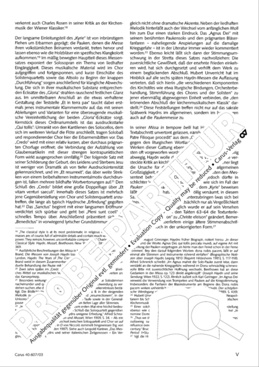 Mass in time of war (Missa in tempore belli) 4-Part scores gallery preview page 6