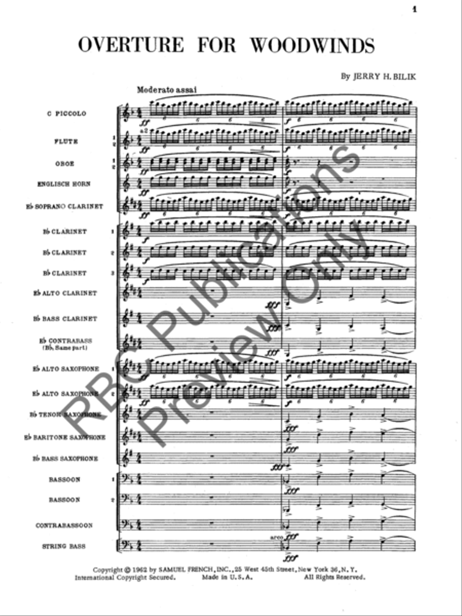 Overture For Woodwinds Overture For Woodwinds Score scores gallery preview page 4