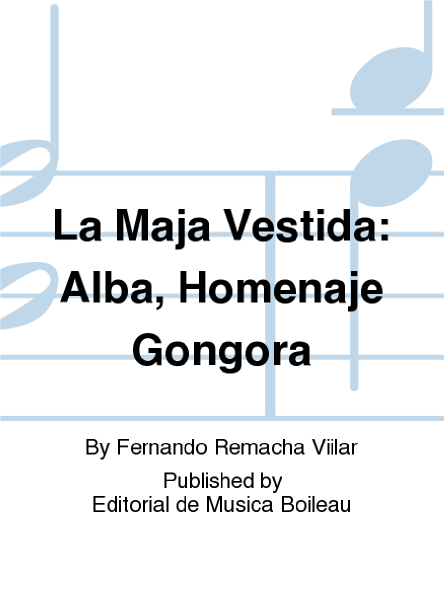 La Maja Vestida: Alba, Homenaje Gongora Orchestra scores gallery preview page 1