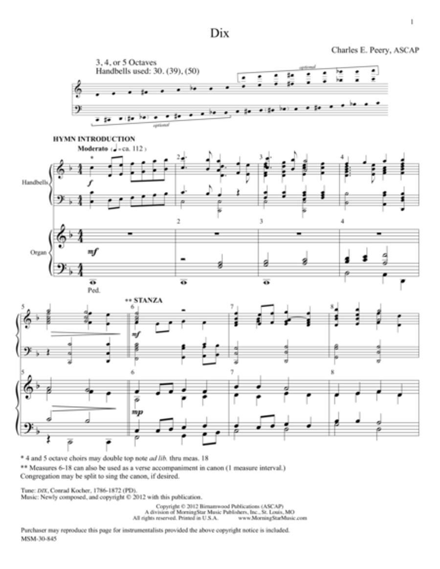 Dix Dix Choir scores gallery preview page 1