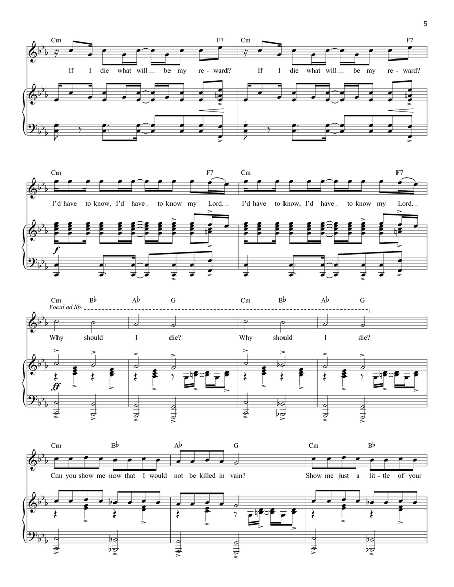 I Only Want To Say (Gethsemane) (from Jesus Christ Superstar) Voice scores gallery preview page 5