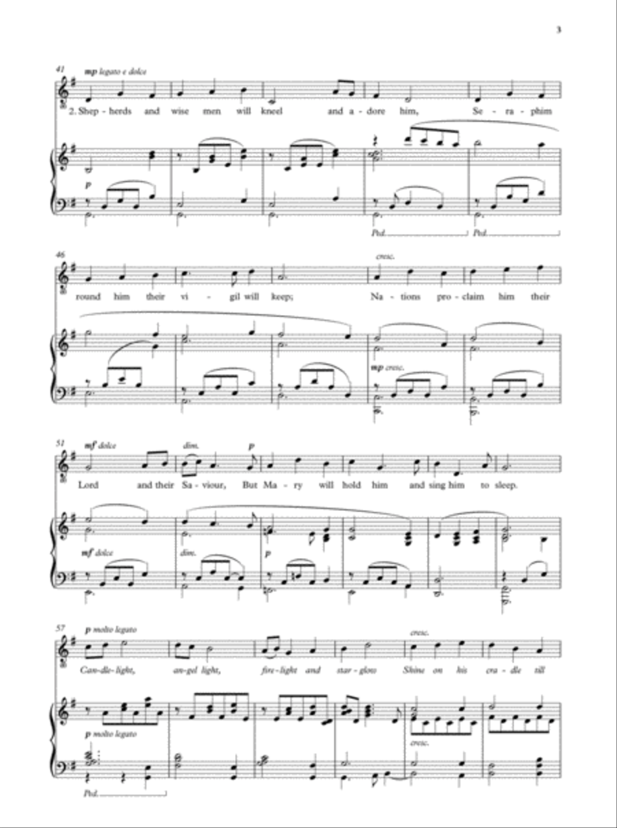 Candlelight Carol High Voice scores gallery preview page 3